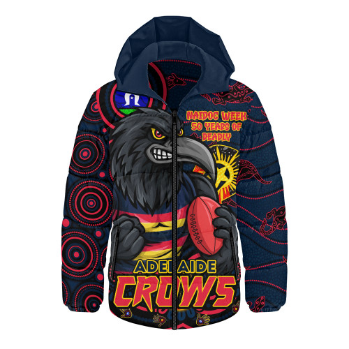 Adelaide Crows Hooded Padded Jacket NAIDOC Week A Legacy Forged in 50 Years Of Deadly Spirit
