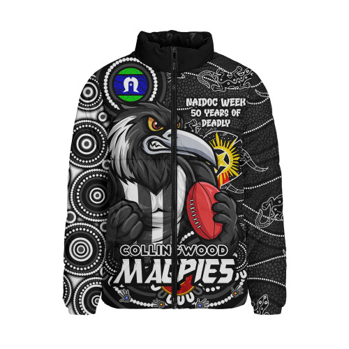 Collingwood Padded Jacket NAIDOC Week A Legacy Forged in 50 Years Of Deadly Spirit