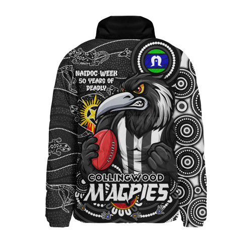 Collingwood Padded Jacket NAIDOC Week A Legacy Forged in 50 Years Of Deadly Spirit