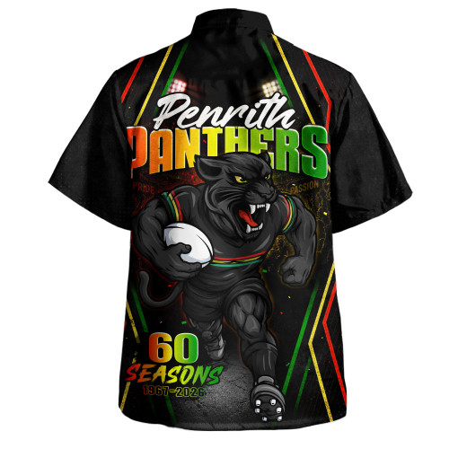 Penrith Panthers Hawaiian Shirt Pride Rising Through 60 Seasons Of Glory