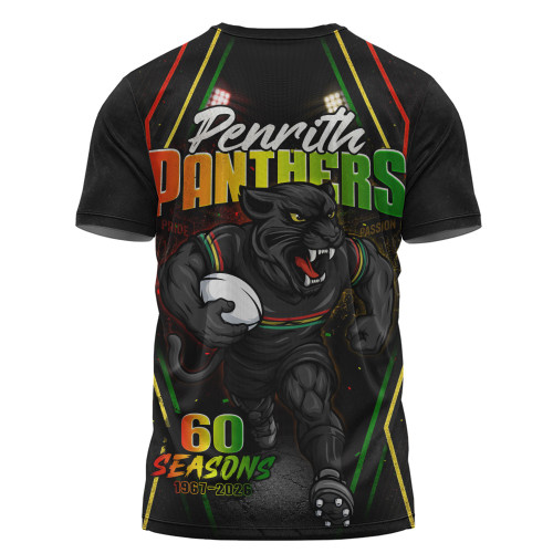 Penrith Panthers T-Shirt Pride Rising Through 60 Seasons Of Glory