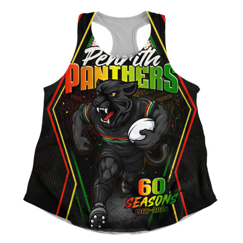 Penrith Panthers Women Racerback Singlet Pride Rising Through 60 Seasons Of Glory