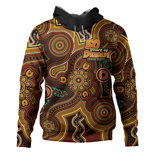 Indigenous Australian Aboriginal Hoodie NAIDOC Week Golden Dreaming Dot Art