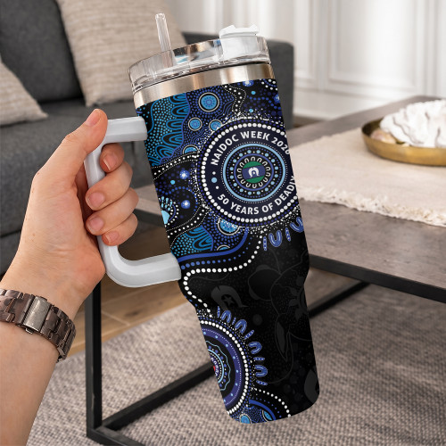 Indigenous Australian Aboriginal 40oz Tumbler Naidoc Week Spirit Connection Through Sea Country