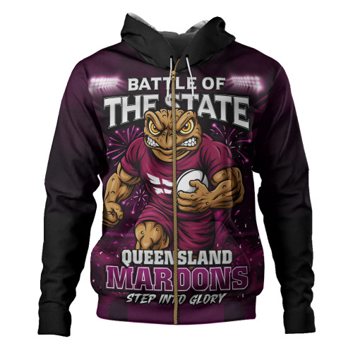Queensland Maroons Hoodie Origin Final Battle Rising Glory