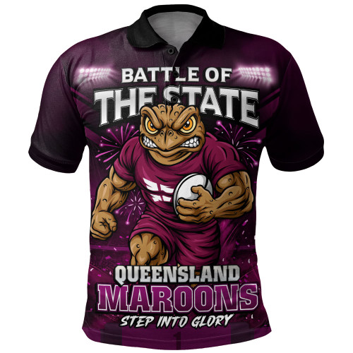 Queensland Maroons Polo Shirt Origin Final Battle Rising Glory
