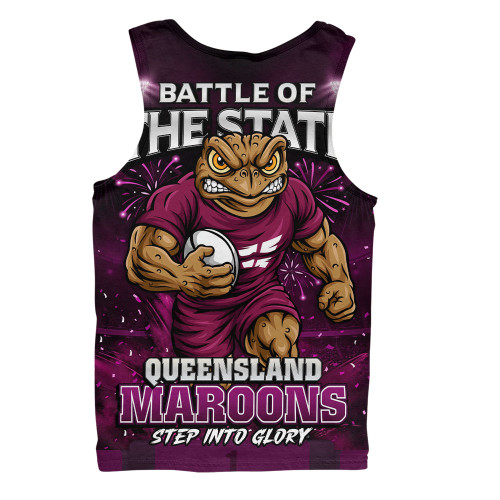 Queensland Maroons Men Singlet Origin Final Battle Rising Glory