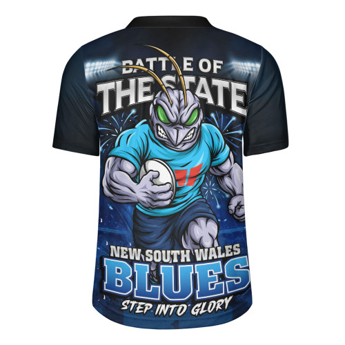 New South Wales Blues Rugby Jersey Origin Final Battle Rising Glory