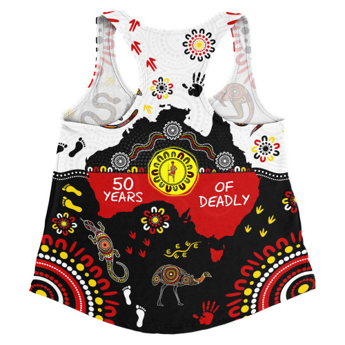 Indigenous Australian Aboriginal Women Racerback Singlet Naidoc Culture Of Country Spirit Pride