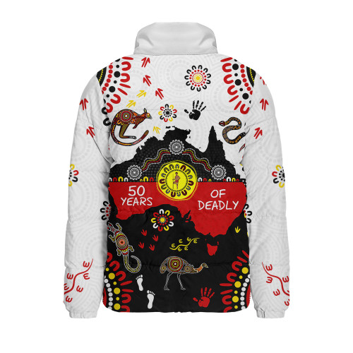 Indigenous Australian Aboriginal Padded Jacket 
Naidoc Culture Of Country Spirit Pride