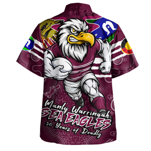 Manly Warringah Sea Eagles Hawaiian Shirt NAIDOC Week 2026 Forged In Deadly Spirit