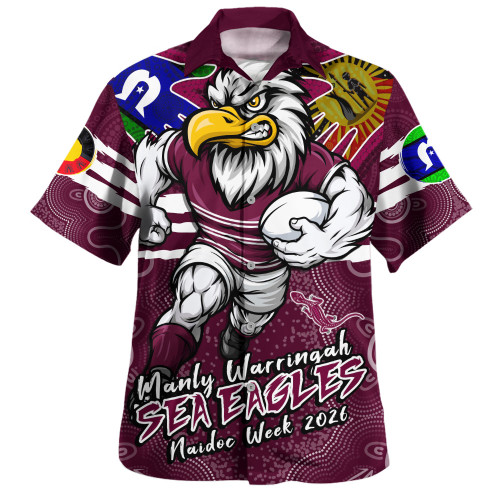 Manly Warringah Sea Eagles Hawaiian Shirt NAIDOC Week 2026 Forged In Deadly Spirit