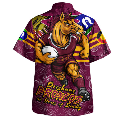 Brisbane Broncos Hawaiian Shirt NAIDOC Week 2026 Forged In Deadly Spirit