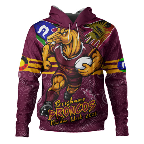 Brisbane Broncos Hoodie NAIDOC Week 2026 Forged In Deadly Spirit