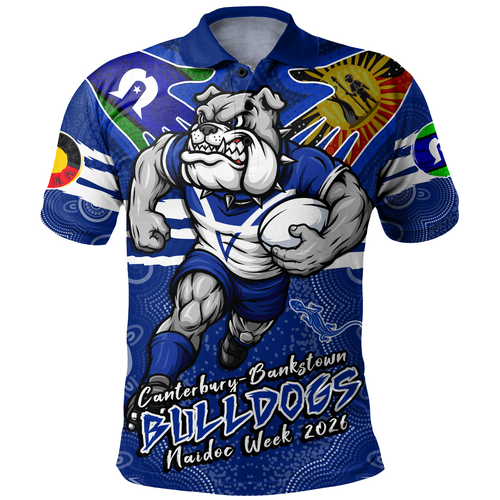 Canterbury-Bankstown Bulldogs Polo Shirt NAIDOC Week 2026 Forged In Deadly Spirit