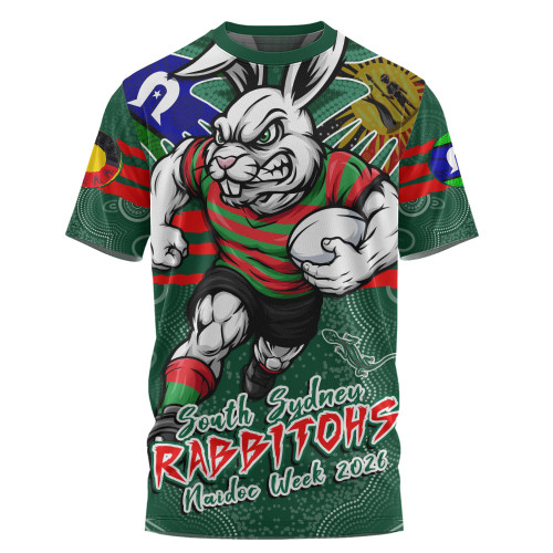 South Sydney Rabbitohs T-Shirt NAIDOC Week 2026 Forged In Deadly Spirit