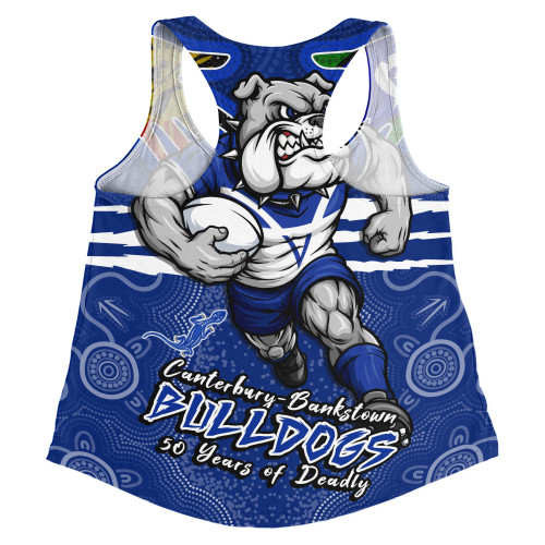 Canterbury-Bankstown Bulldogs Women Racerback Singlet NAIDOC Week 2026 Forged In Deadly Spirit