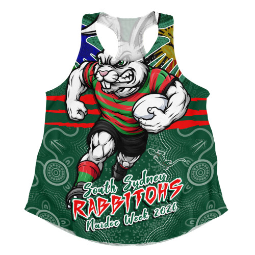 South Sydney Rabbitohs Women Racerback Singlet NAIDOC Week 2026 Forged In Deadly Spirit