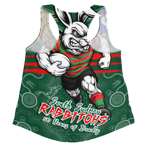 South Sydney Rabbitohs Women Racerback Singlet NAIDOC Week 2026 Forged In Deadly Spirit