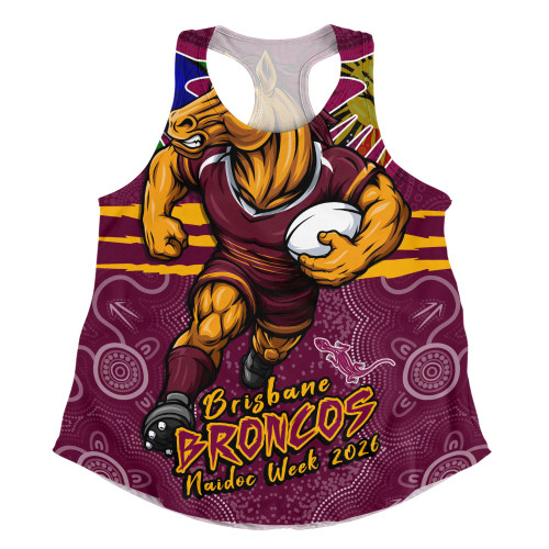 Brisbane Broncos Women Racerback Singlet NAIDOC Week 2026 Forged In Deadly Spirit