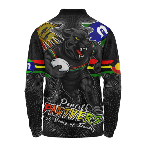 Penrith Panthers Long Sleeve Polo Shirt NAIDOC Week 2026 Forged In Deadly Spirit