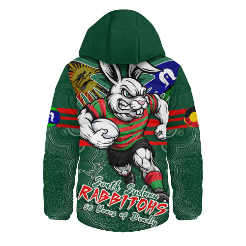 South Sydney Rabbitohs Hooded Padded Jacket NAIDOC Week 2026 Forged In Deadly Spirit