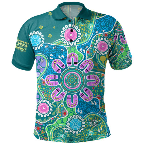Indigenous Australian Aboriginal Polo Shirt Naidoc Sacred Tracks Culture Spirit