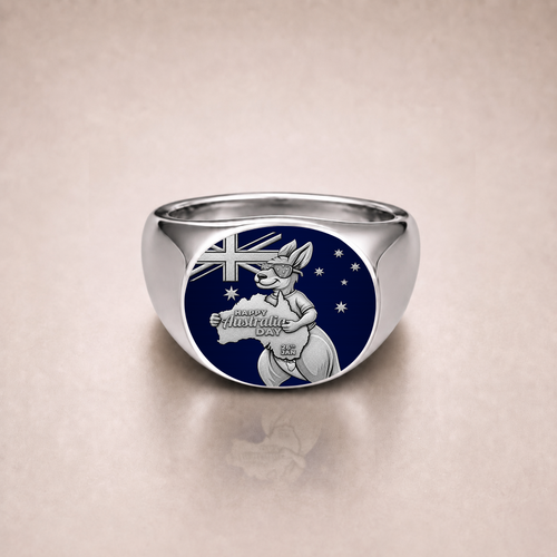 Australia Rings Kangaroo Australia Day Map