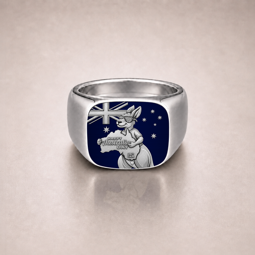 Australia Rings Kangaroo Australia Day Map