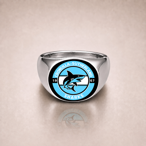 Cronulla-Sutherland Sharks Rings Classic Crest Forever Pride
