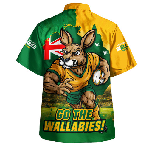 Aussie Wallabies Hawaiian Shirt Rising Green Gold Nations Championship Force