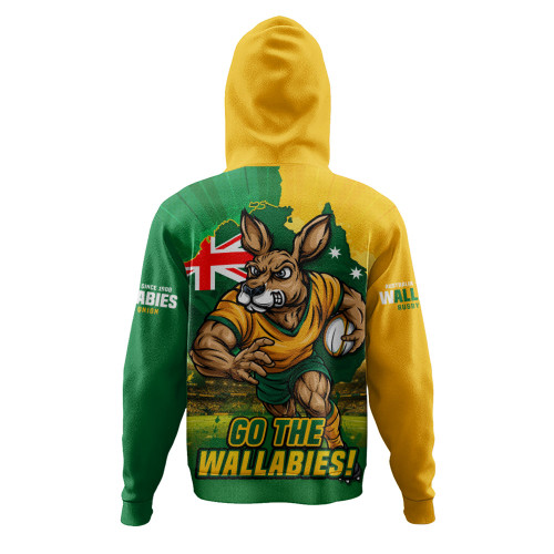 Aussie Wallabies Hoodie Rising Green Gold Nations Championship Force