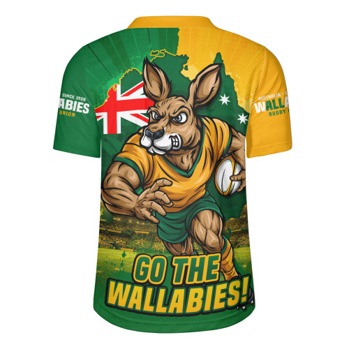 Aussie Wallabies Rugby Jersey Rising Green Gold Nations Championship Force