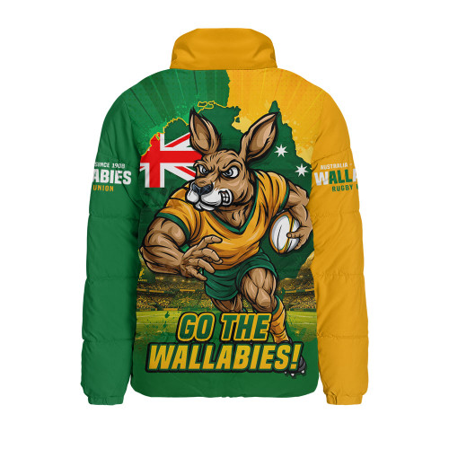 Aussie Wallabies Padded Jacket Rising Green Gold Nations Championship Force