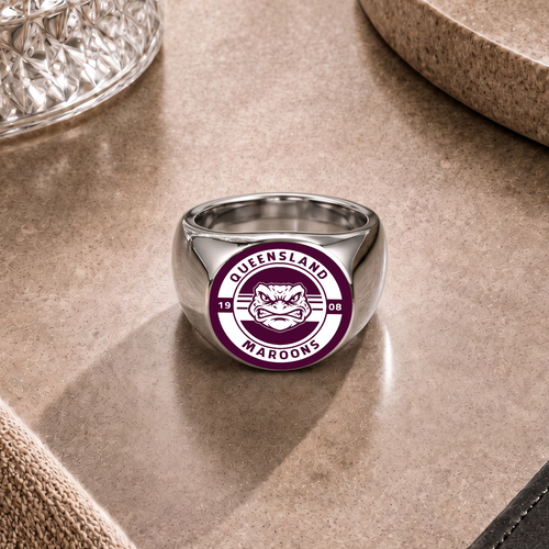 Queensland Maroons Rings Classic Crest Forever Pride
