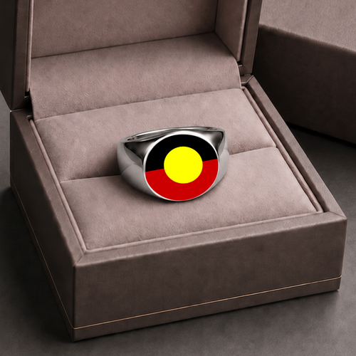 Australia Rings Aboriginal Flag Pride Spirit