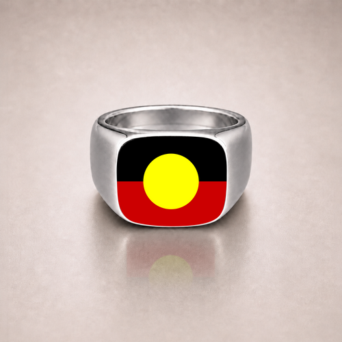 Australia Rings Aboriginal Flag Pride Spirit