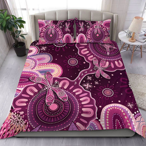 Indigenous Australian Aboriginal Bedding Set Dreaming Trails Of Country Spirit