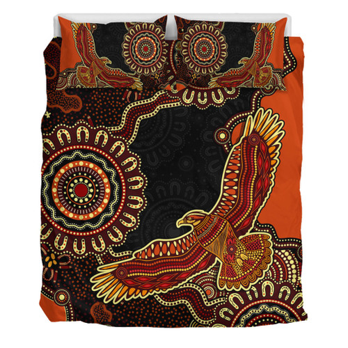 Indigenous Australian Aboriginal Bedding Set Eagle Pride Spirit Of Country