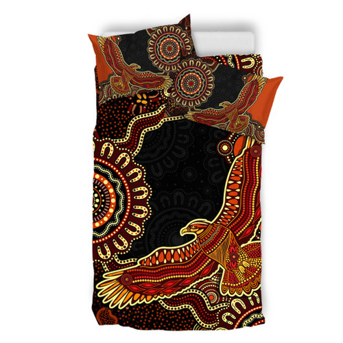 Indigenous Australian Aboriginal Bedding Set Eagle Pride Spirit Of Country