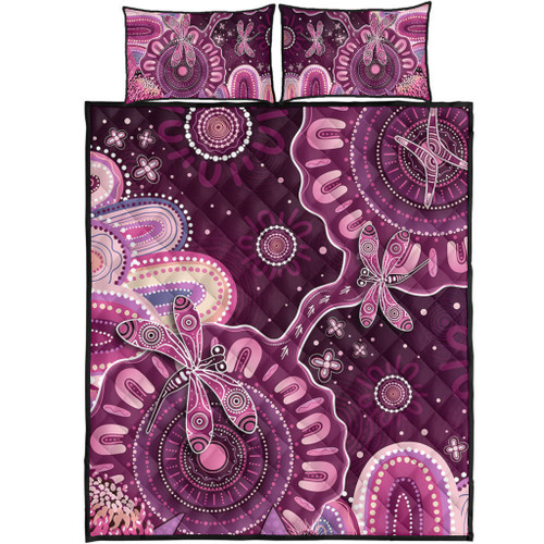 Indigenous Australian Aboriginal Quilt Bed Set Dreaming Trails Of Country Spirit