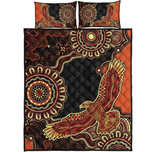 Indigenous Australian Aboriginal Quilt Bed Set Eagle Pride Spirit Of Country