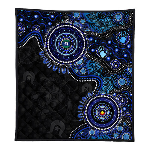 Indigenous Australian Aboriginal Quilt Spirit Tracks Connection Through Sea Country