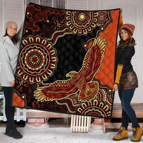 Indigenous Australian Aboriginal Quilt Eagle Pride Spirit Of Country