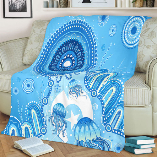 Indigenous Australian Aboriginal Blanket Ocean Dreaming Jellyfish Tracks Pride