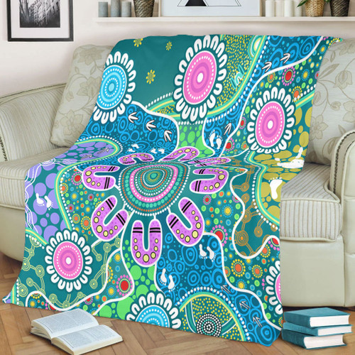 Indigenous Australian Aboriginal Blanket Sacred Journey Tracks Culture Spirit