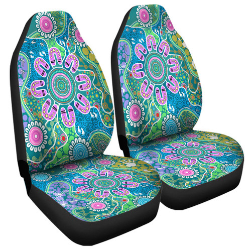 Indigenous Australian Aboriginal Car Seat Cover Sacred Journey Tracks Culture Spirit