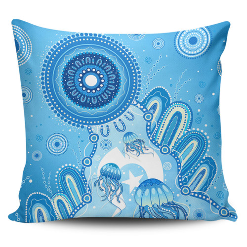 Indigenous Australian Aboriginal Pillow Cases Ocean Dreaming Jellyfish Tracks Pride