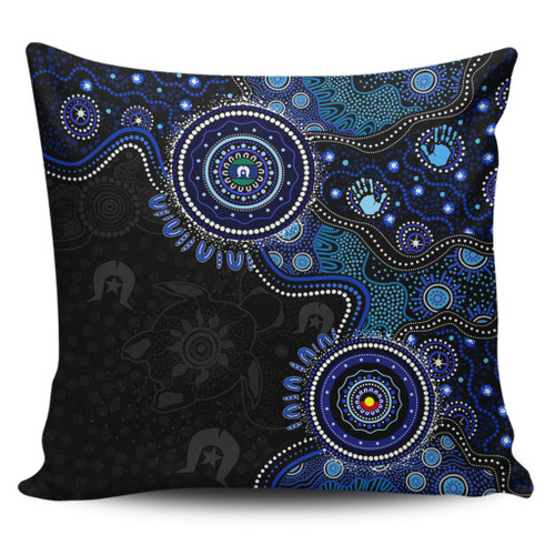 Indigenous Australian Aboriginal Pillow Cases Spirit Tracks Connection Through Sea Country