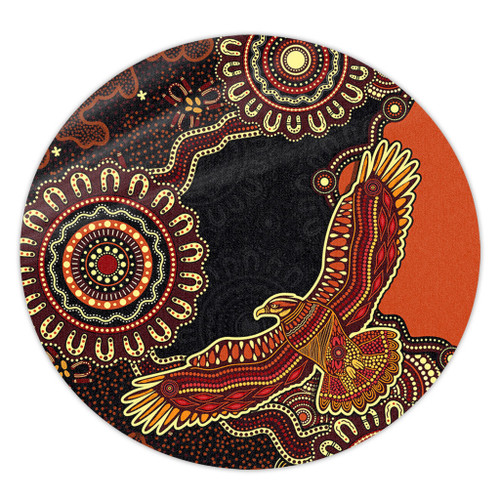 Indigenous Australian Aboriginal Round Rug Eagle Pride Spirit Of Country